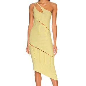 Revolve NBD Bianca Stitched Ribbed One Shoulder Dress